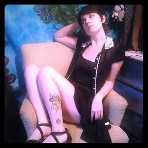 Edgy goth girl baby doll dress